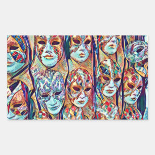 O italiano mascara etiquetas de Veneza