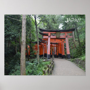 O japonês Torii bloqueia o poster