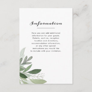 O jardim cora cartão de informação