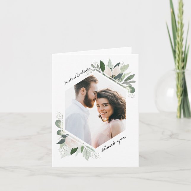 O jardim cora obrigado você cartão de nota (Frente)