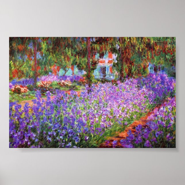 O Jardim do Artista em Giverny por Monet Poster (Frente)