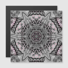 O Jardim Fractal Prateado Cartão Magnético