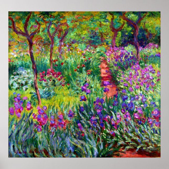 O Jardim Íris na Poster de Giverny Fine Art (Frente)