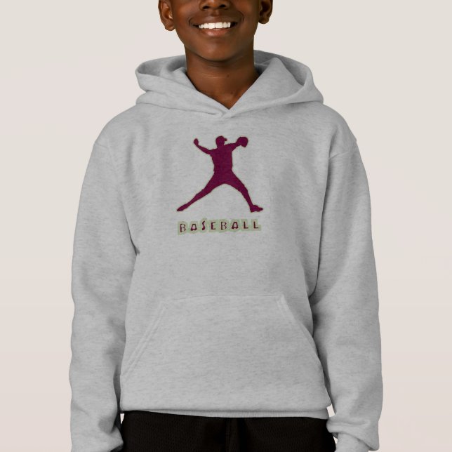 O jarro do basebol caçoa o Hoodie (Frente)