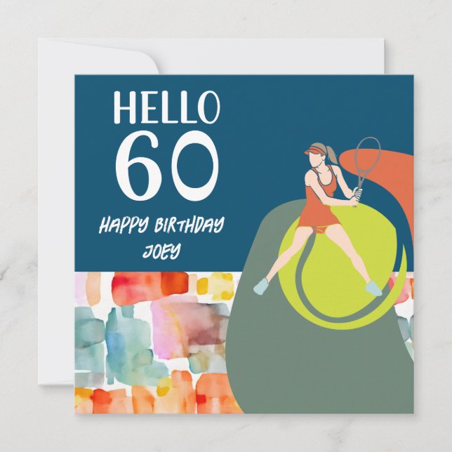 O jogador de tênis está jogando Tênis 60º aniversá (Frente)