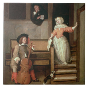 O jogador do violoncelo, c.1700 (óleo em canvas)
