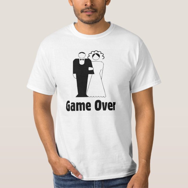 O Jogo Acabou. Casamento, camiseta engraçada casam (Frente)