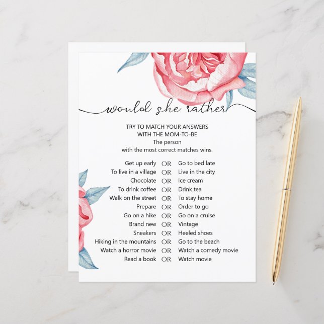 O jogo de folha de papel "ela iria preferencialmen (Frente/Verso In Situ)