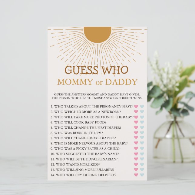 O Jogo Do chá de fraldas Aqui Vem O Filho (Em pé/Frente)