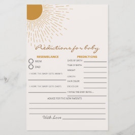 O Jogo do chá de fraldas Aqui Vem Previsões