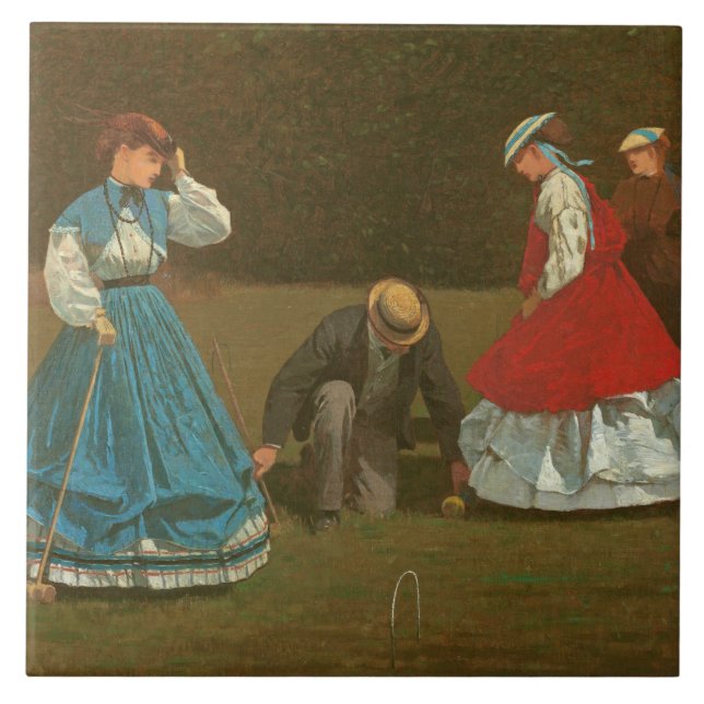 O jogo do croquet, 1866 (óleo em canvas) (Frente)