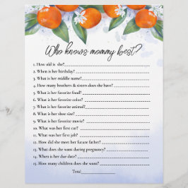 O jogo "Quem conhece melhor a mamãe?"