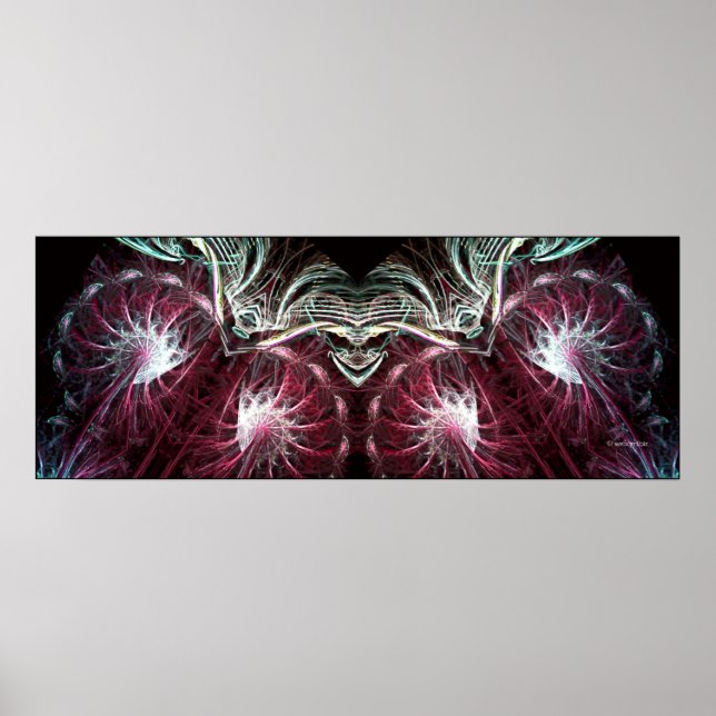 O Joker Fractal Art Poster (Frente)
