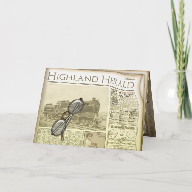 O jornal saudações e cartões de nota (Frente)