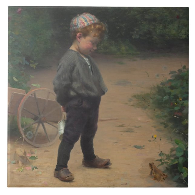 O Jovem Biólogo com Sapo (por Paul Peel) (Frente)