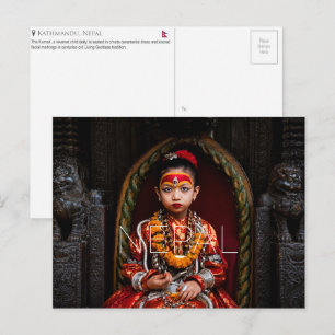 O Kumari, Catmandu, Nepal Cartão Postal de Viagem
