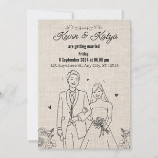 O laço de uma vida: um convite de casamento