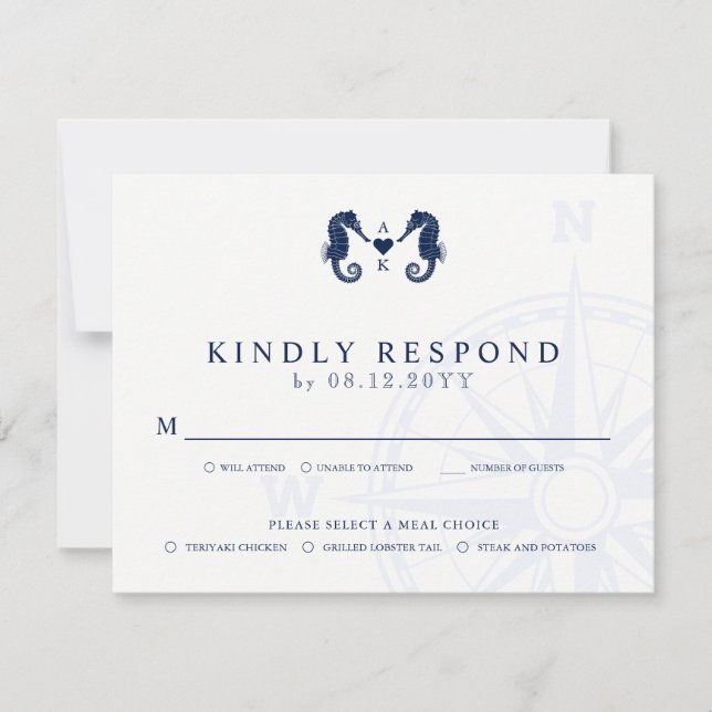 O Lado do Amor | Refeições RSVP de Casamento de Te (Frente)