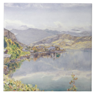 O lago da lucerna, montagem Pilatus na distância