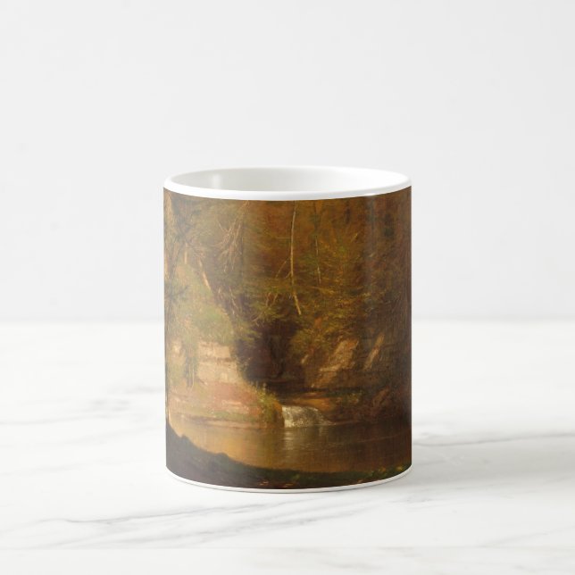 O Lago da Truta (1870) Arte - Caneca de Café (Centro)