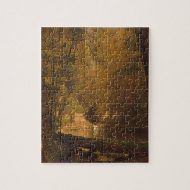 O Lago da Truta (1870) Arte - Quebra-Cabeça (Vertical)