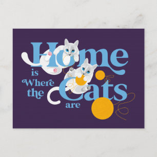 O lar é onde estão os gatos Cartão postal