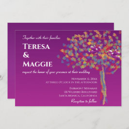 O Leitão Elegante Cassis Casamento Roxo Convite