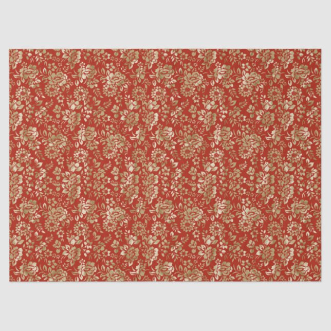 O lenço de papel vermelho do Ouro-Olhar combina as (Frente )