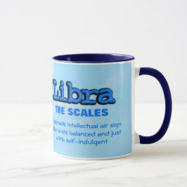 O Libra "as escalas" areja a caneca astrológica