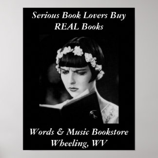 O livro de poster amante a livraria, enquanto o WV