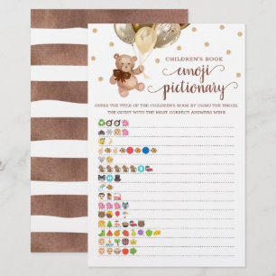 O Livro Infantil Emoji Pictionary Game Teddy Bear 