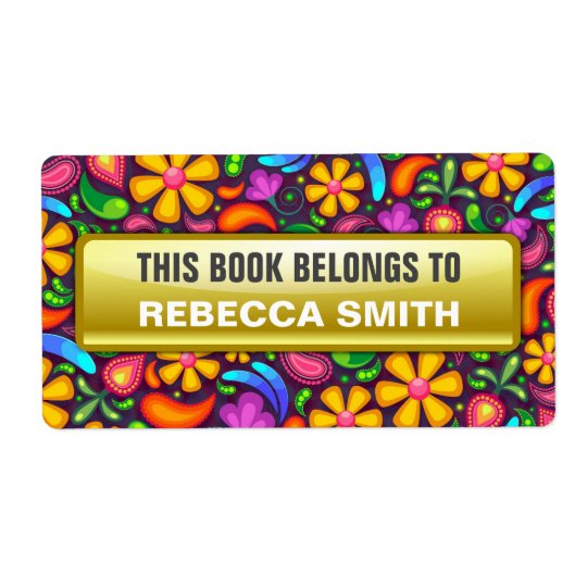 O livro personalizado etiqueta | etiqueta floral