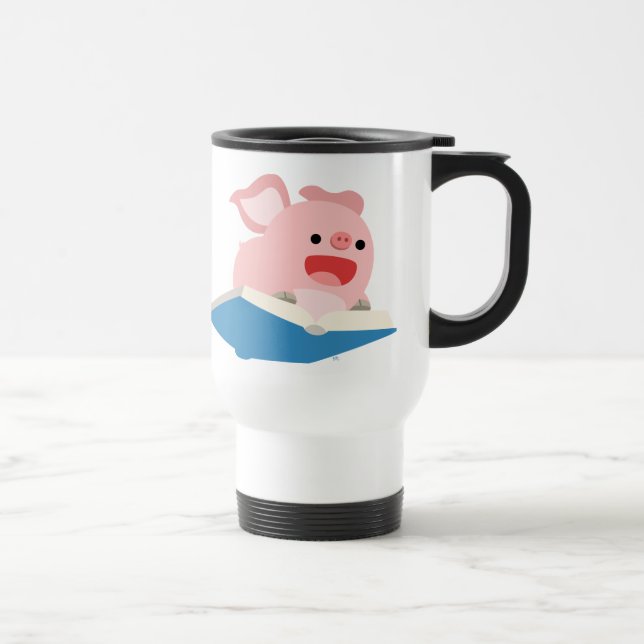 O livro voador e a caneca de Viagem ao trabalho (Direita)