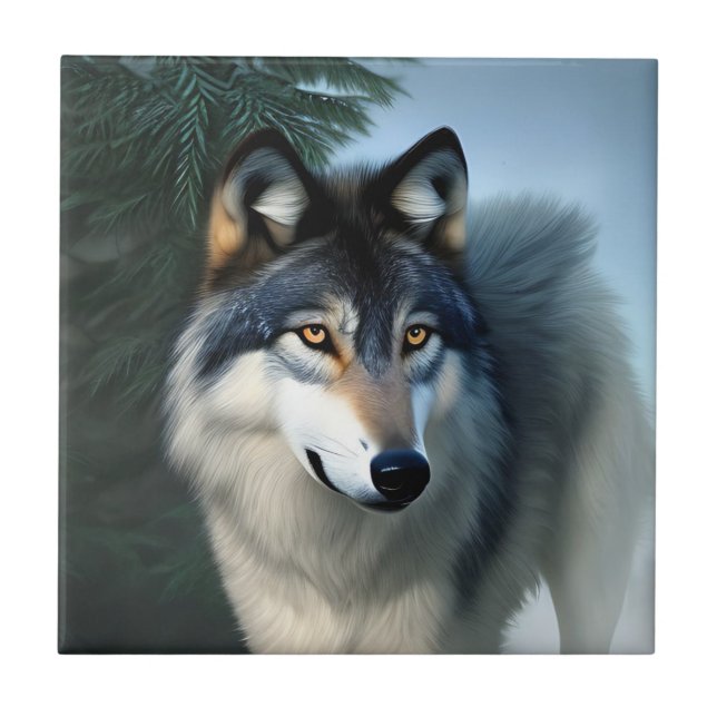 O Lobo Ártico, Azulejo Cerâmico (Frente)