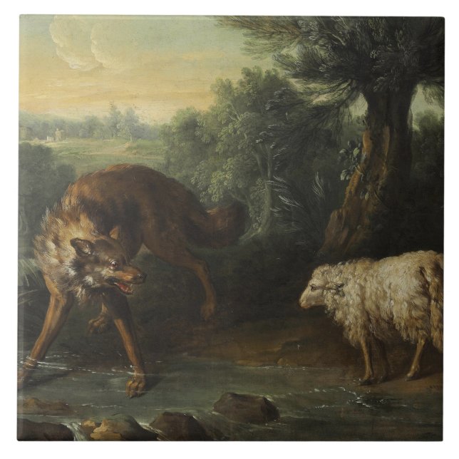 O Lobo e o Lamb (por Jean-Baptiste Oudry) (Frente)