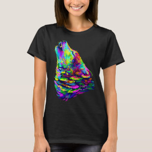 O Lobo Selvagem Coloca Camisetas Gráficas Pintin Ó