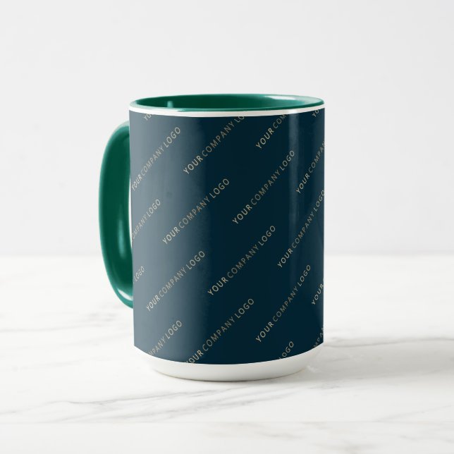 o logotipo da sua empresa personalizou a caneca de (Frente Esquerda)