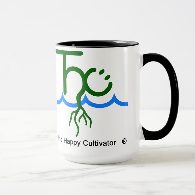O logotipo feliz da caneca 2x do cultivador (Direita)