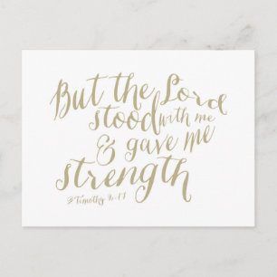 O Lorde Ficou Comigo Cartão Postal (2 Timothy 4:17