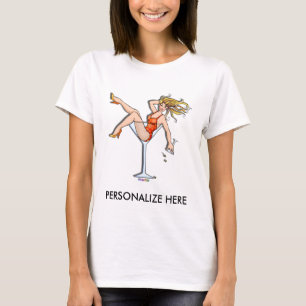 O Lt das mulheres. Camisetas - menina em um vidro