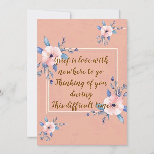 "O luto é o amor desancorado", ganhem bons cartões (Frente)