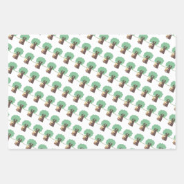 O Macaco Come Folha Plana De Papel De Embalagem De