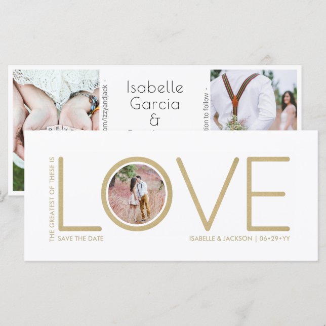 O Maior destes é o Casamento Único Foto do Amor 3 (Frente/Verso)