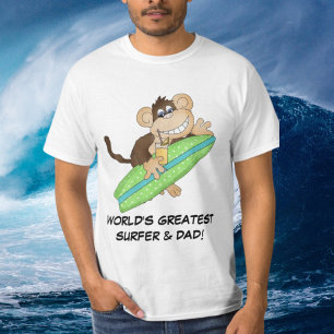 O maior surfista e camiseta Pai do mundo