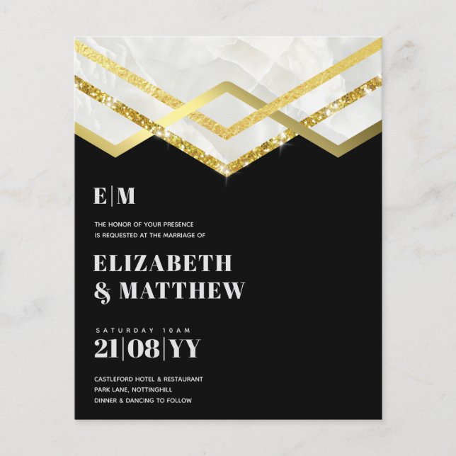 O mais baixo orçamento de casamento FLYER Convide  (Frente)