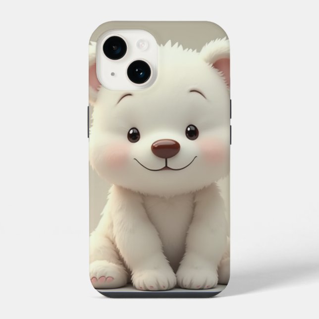 O mais fofo urso iPhone 14 Case (Verso)