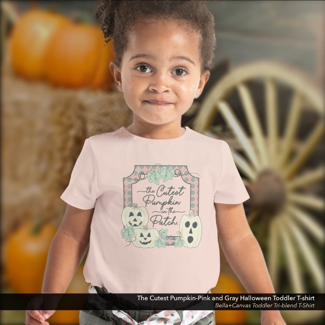 O Mais Pumpkin-Pastel Cores do Dia das Bruxas (The Cutest Pumpkin-Pastel Halloween T-Shirt: Available in Toddler and Baby Sizes Shown in Peach)