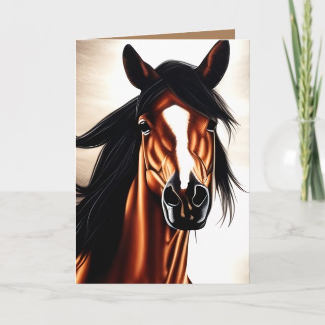 O Majestoso Mustang - A Espírito Do Cartão De Libe (Frente)