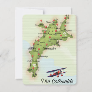 O Mapa Antigo de Cotswolds