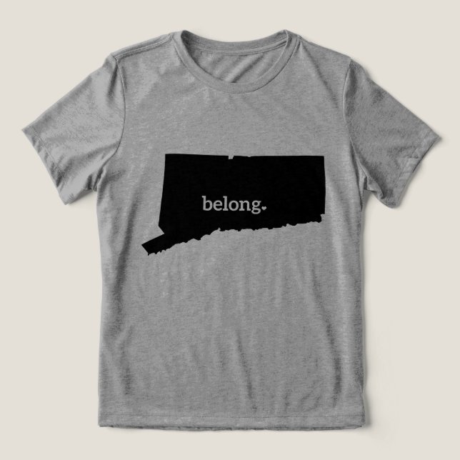 O Mapa do Estado do Connecticut Pertence (Design frontal)